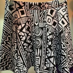 Forever 21 patterned skater skirt